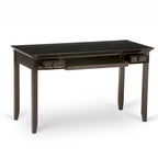 Solid Wood 54-Inch Transitional Desk in Hickory Brown