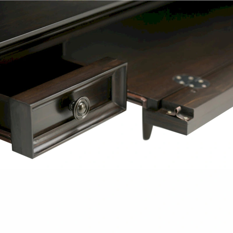 SOLID WOOD Transitional 54 inch Wide Desk in Hickory Brown