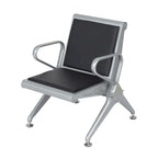 PU Leather Office Reception Bench with Stainless Steel Frame