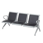 PU Leather Office Reception Bench with Stainless Steel Frame