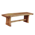 Live Edge Solid Suar Wood Backless Bench