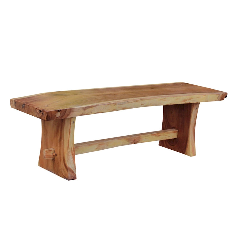 Suar Live Edge Slab Backless Bench approximately 69 long