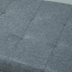 51-Inch Fabric Tufted Storage Ottoman Bench with Wood Legs