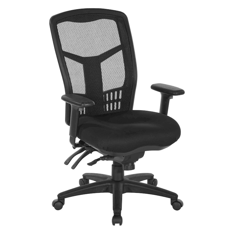 Black Breathable Fixed Back Office Chair