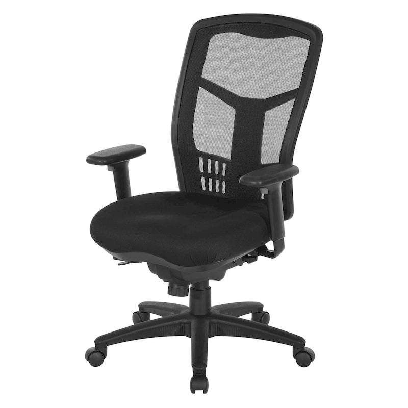 Black Breathable Fixed Back Office Chair