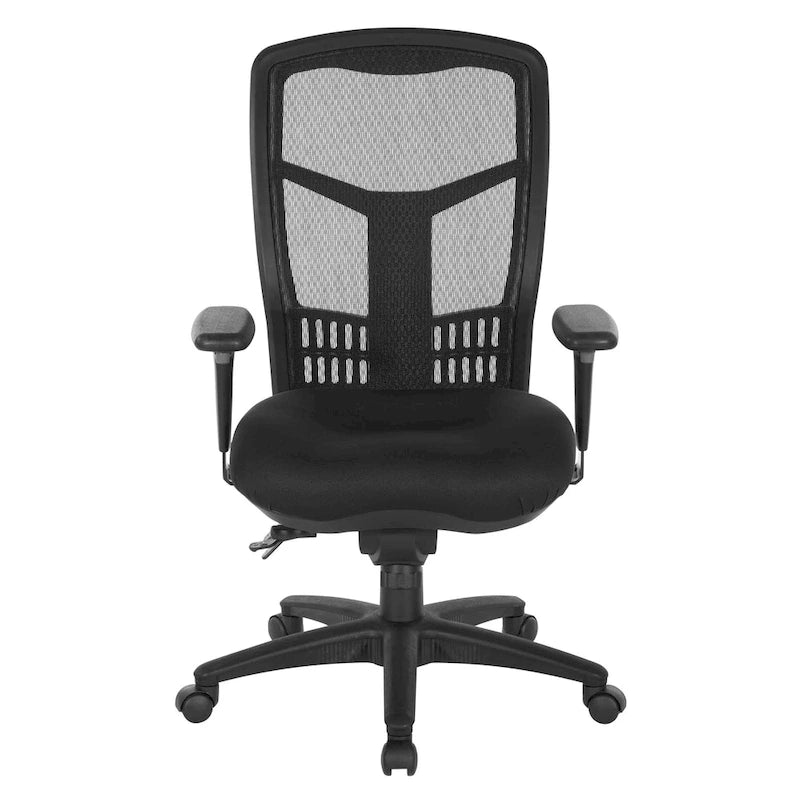 Black Breathable Fixed Back Office Chair