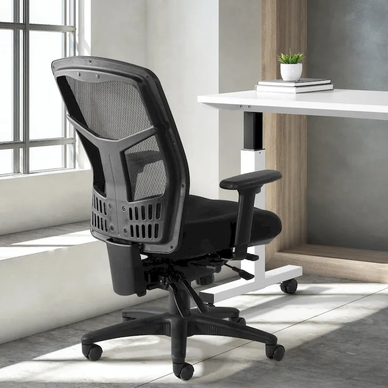 Black Breathable Fixed Back Office Chair