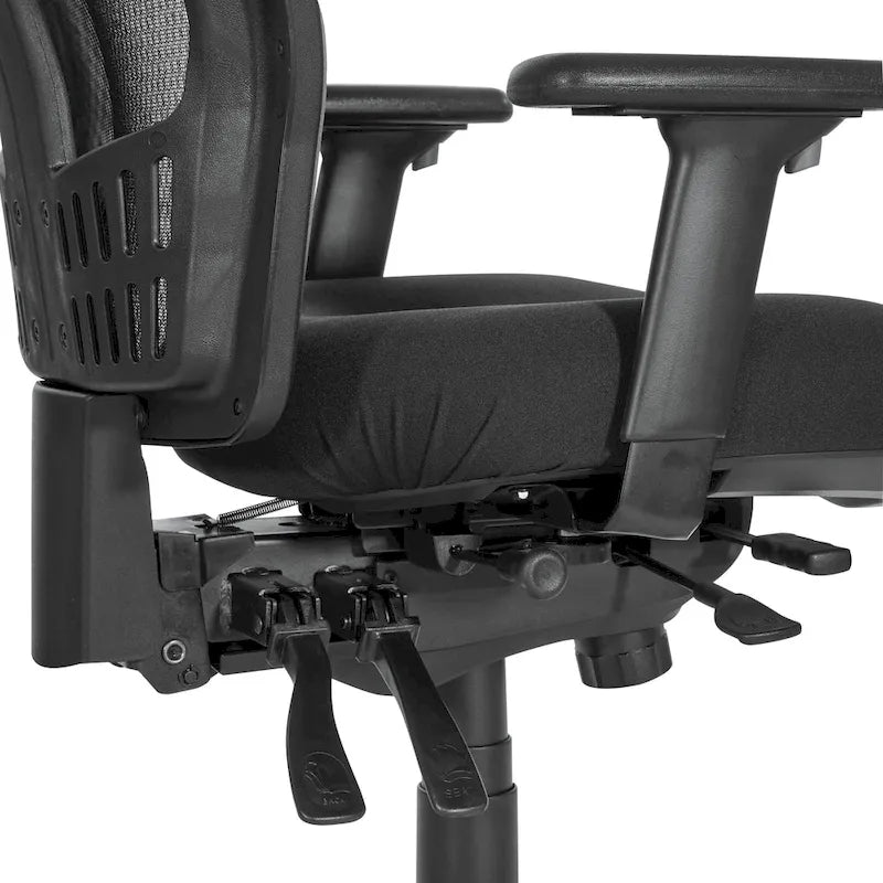 Black Breathable Fixed Back Office Chair