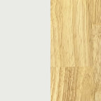 Farmhouse Rubberwood Rectangle Dining Table in Cream and Natural Two Tone Finish