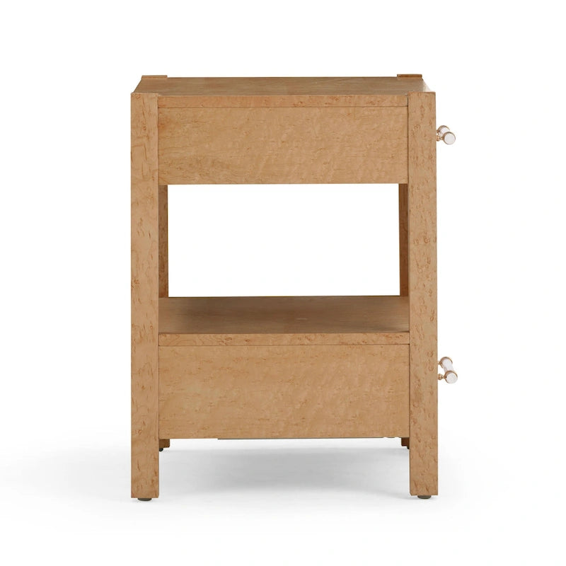 Wooden 2 Drawer Nightstand