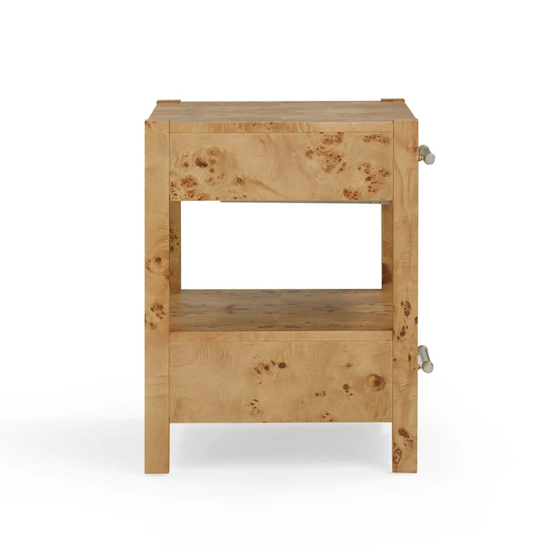 Wooden 2 Drawer Nightstand