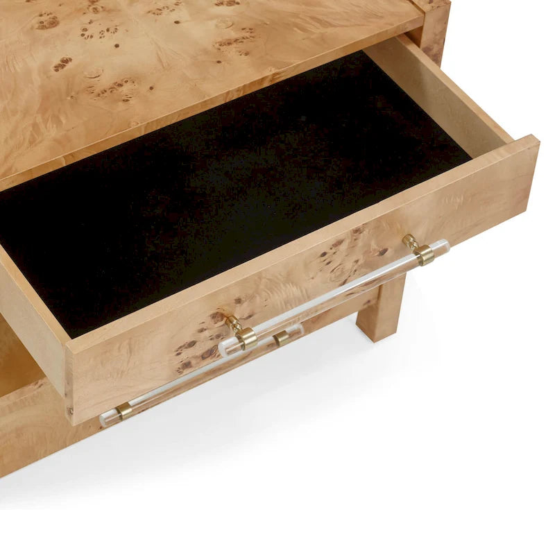Wooden 2 Drawer Nightstand