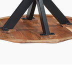 Live Edge Round Dining Table in Solid Acacia Wood