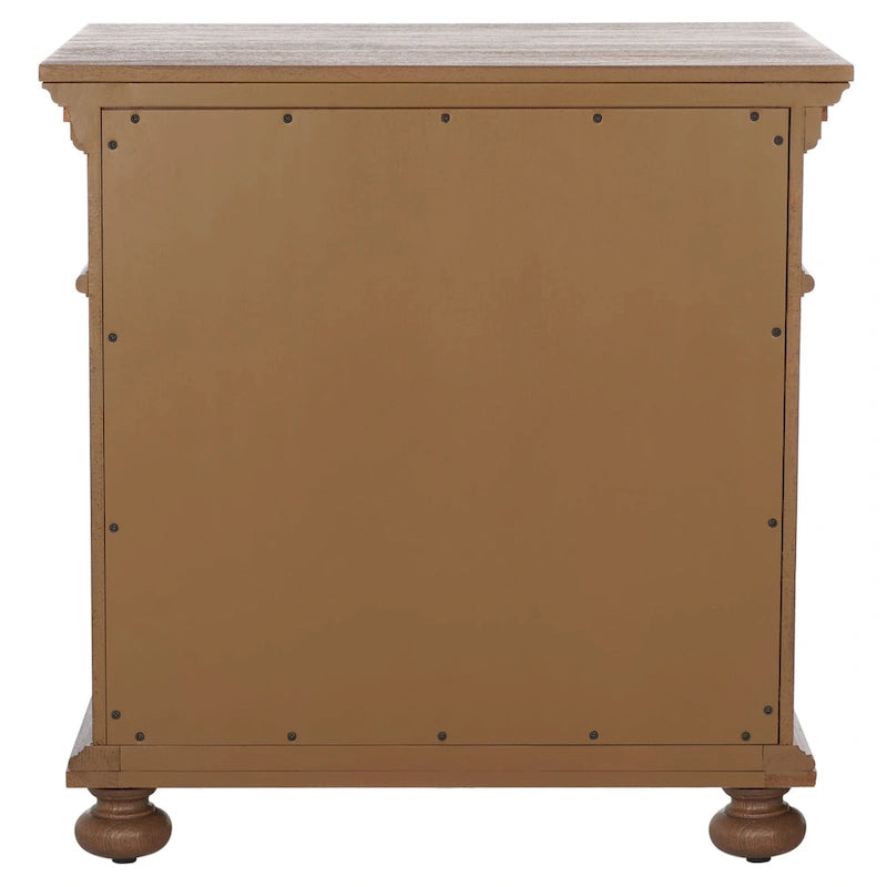 3-Drawer Wood Nightstand
