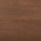 Mahogany 3-Drawer Wood Nightstand with Antique Brass Knobs and Bun Feet