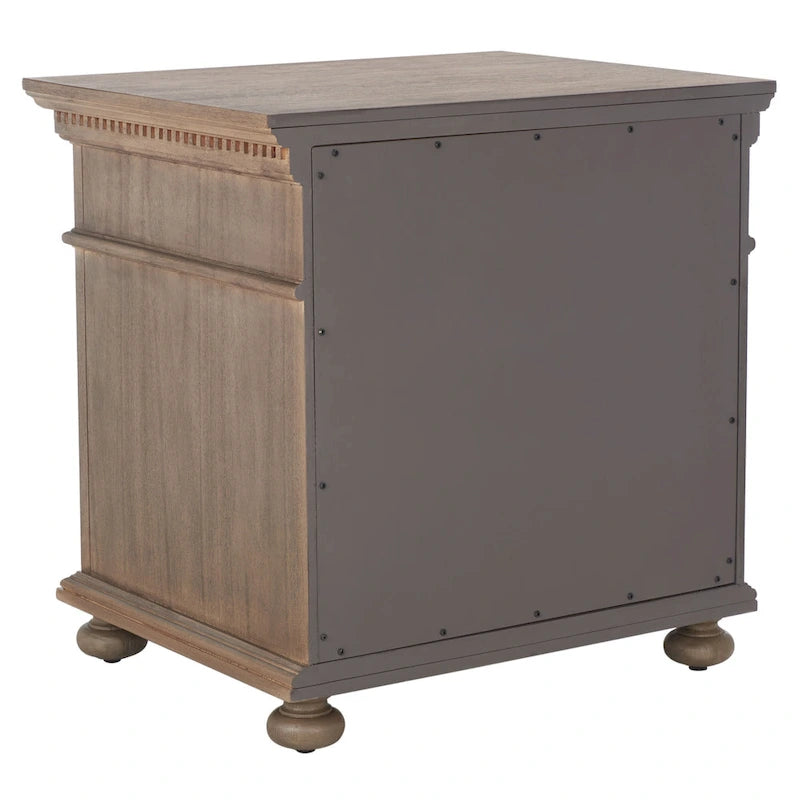 3-Drawer Wood Nightstand