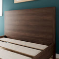 Wood Platform Bed with Headboard
