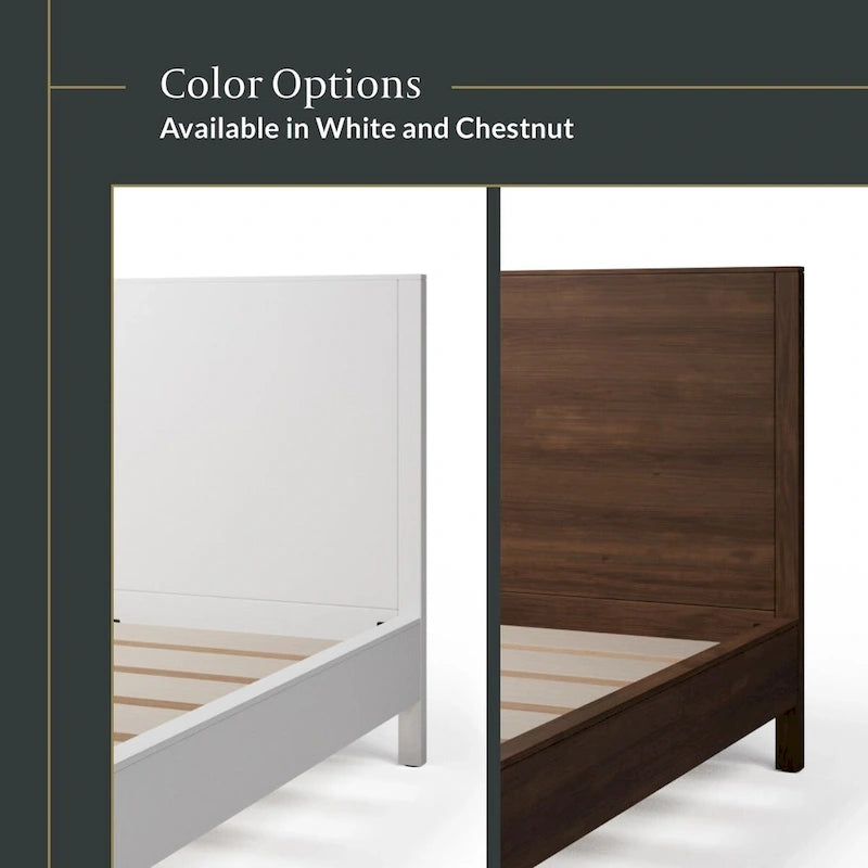 Wood Platform Bed with Headboard