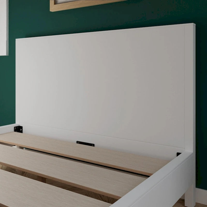 Wood Platform Bed with Headboard