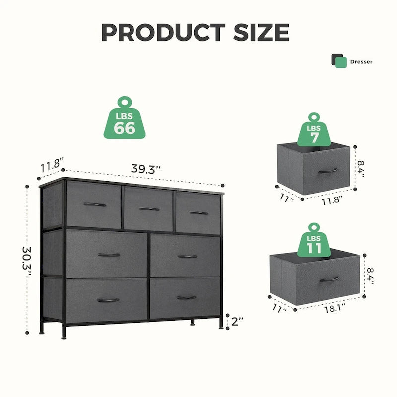 7 Storage Spaces, Assembled Wardrobe Lockers, Bedroom Furniture Lockers