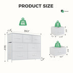 Assembled Wardrobe Dresser with 7 Storage Spaces