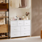 Assembled Wardrobe Dresser with 7 Storage Spaces