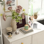 White Shoe Storage Bench with Cushioned Seat 3 Drawers and Adjustable Shelves