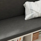 White Shoe Storage Bench with Cushioned Seat 3 Drawers and Adjustable Shelves