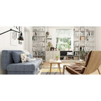 White Shoe Storage Bench with Cushioned Seat 3 Drawers and Adjustable Shelves