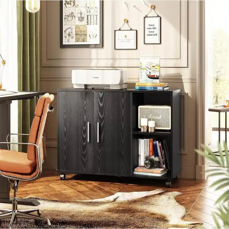 Lateral Printer Cabinet for Office Supplies - 15.8D x 39.4W x 25.7H