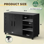 Lateral Office Printer Cabinet with Adjustable Shelves