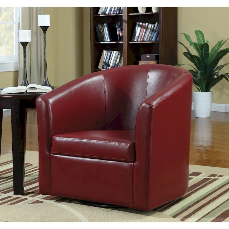 Compact Accent Chair, Red