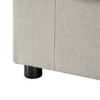 Armless Slipper Accent Chair with Down Feather Cushion