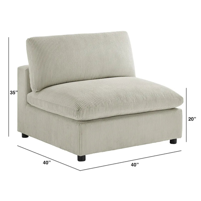 Armless Slipper Accent Chair