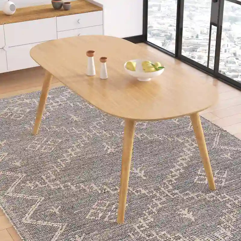Natural Finished Rectangular Dining Table