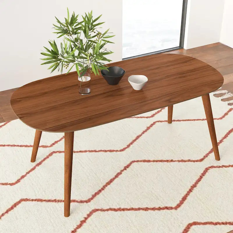 Natural Finished Rectangular Dining Table