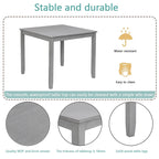 Wooden Square Dining Table for 4 with Tapered Legs