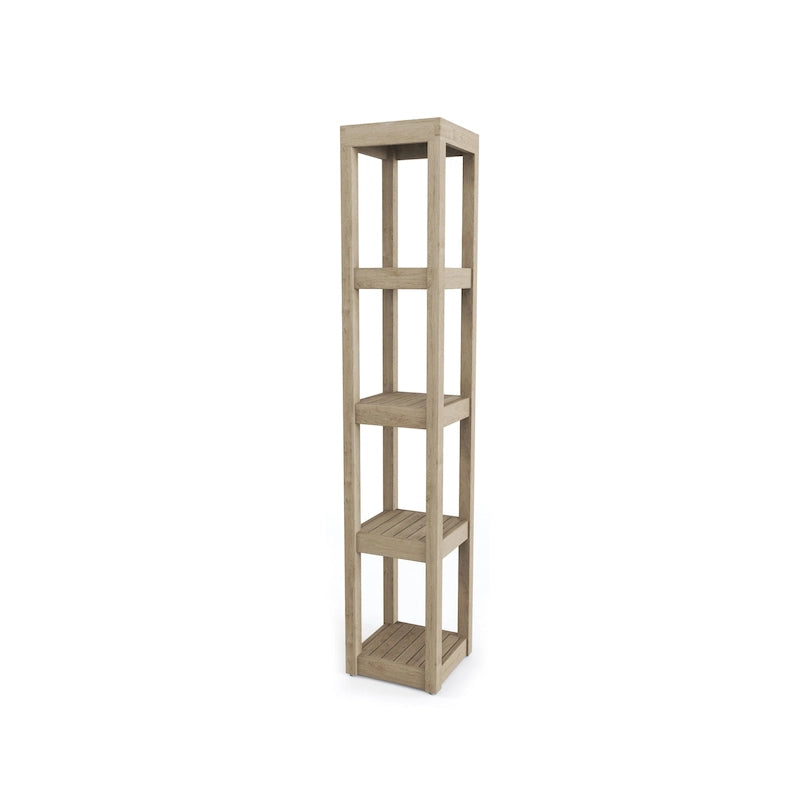 Teak Multi-Tier Shelving Unit for Bath or Any Room