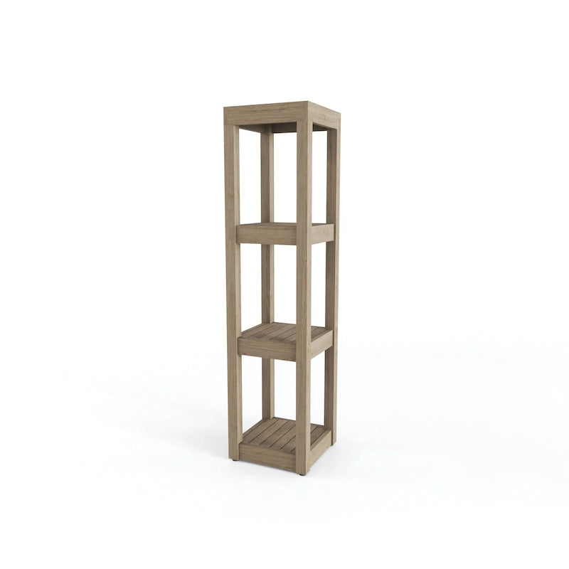 Teak Multi-Tier Shelving Unit for Bath or Any Room