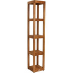 Teak Multi-Tier Shelving Unit for Bath or Any Room