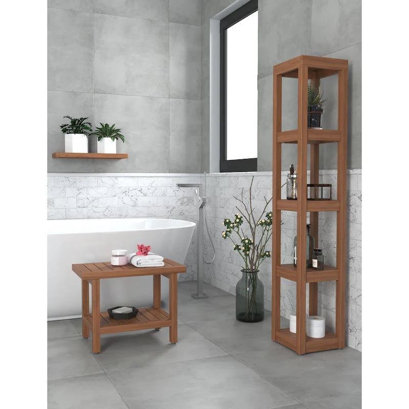 The Original Sula Square Teak Bath Stand