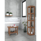 Teak Multi-Tier Shelving Unit for Bath or Any Room