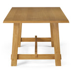 Rectangular Solid Wood Dining Table in Weathered Black Finish 78.75 Inches