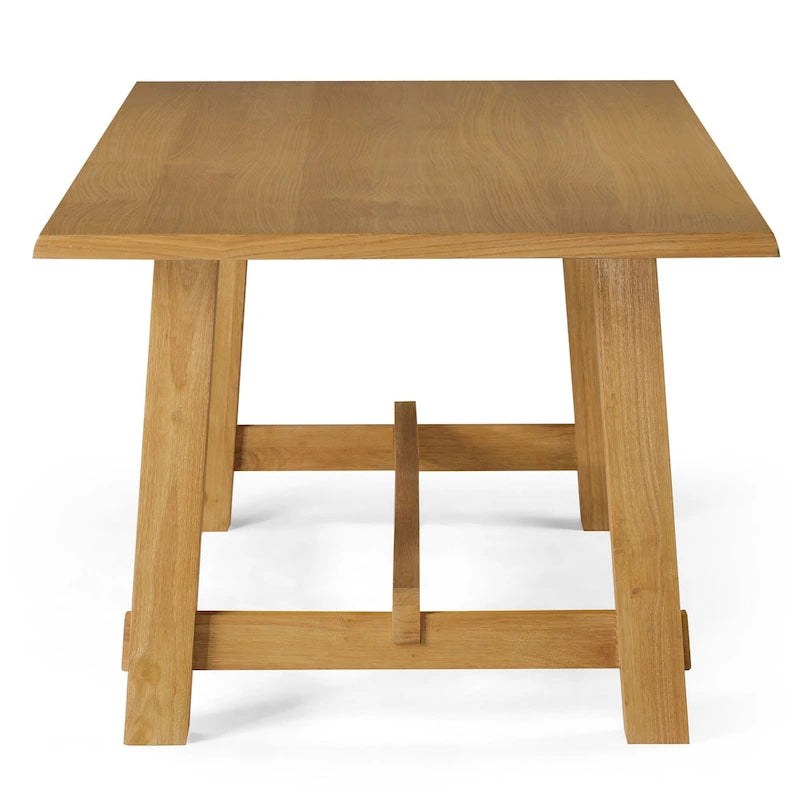 Rectangular Wooden Dining Table in Weathered Black Finish