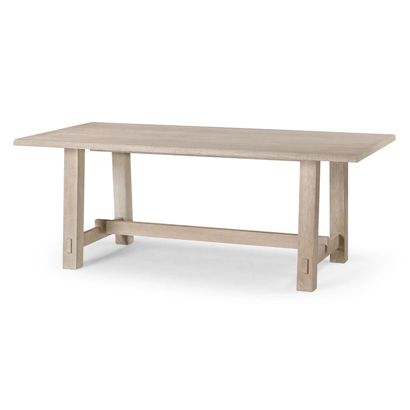 Rectangular Wooden Dining Table in Weathered Black Finish