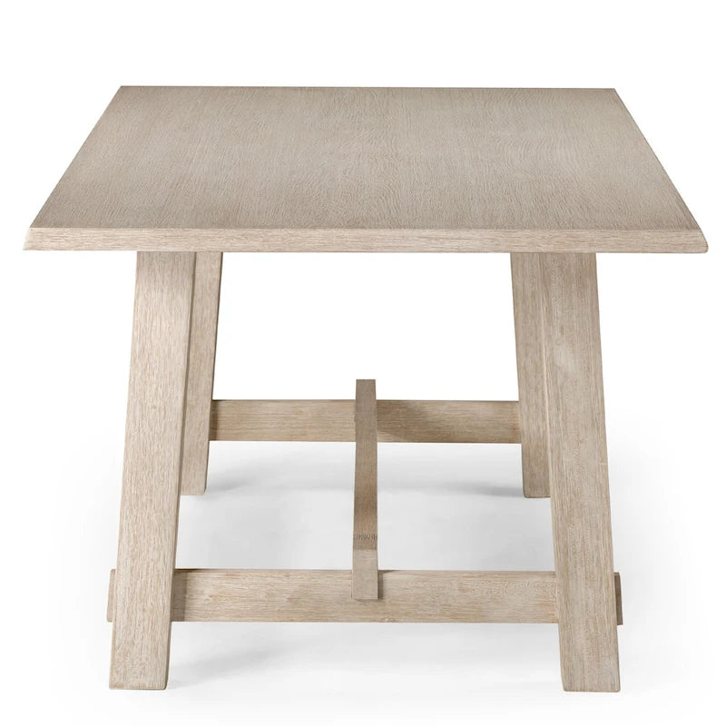 Rectangular Wooden Dining Table in Weathered Black Finish