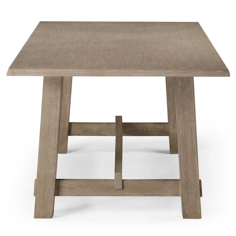 Rectangular Wooden Dining Table in Weathered Black Finish