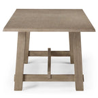 Rectangular Solid Wood Dining Table in Weathered Black Finish 78.75 Inches