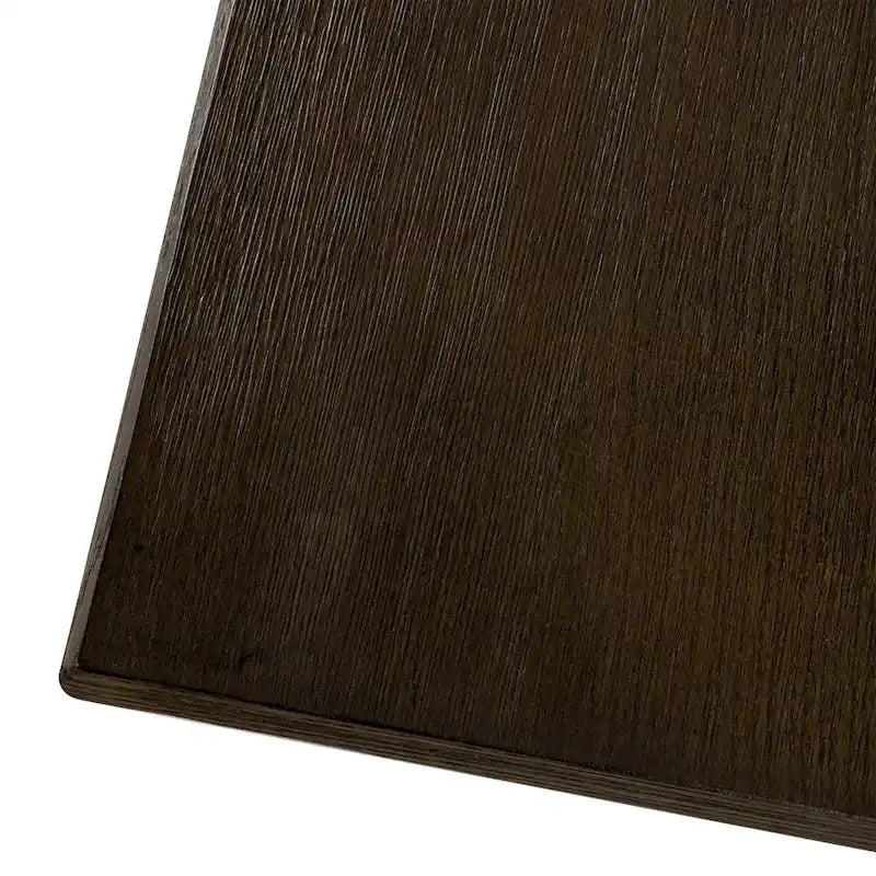 Rectangular Wooden Dining Table in Weathered Black Finish