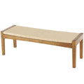Wood Handmade Traditional Home Bench with Rope Wrapped Seat - Brown